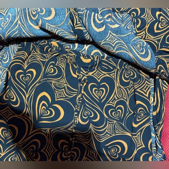 Lisa Says Gah Heart Patterned Pantsuit - Black and Orange - Picture 2 of 13